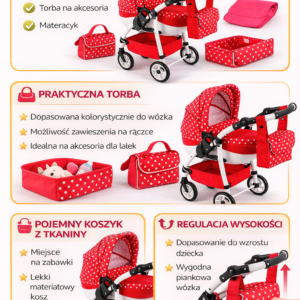 Wózek dla lalek Lily Model Ls-12 - obrazek 4