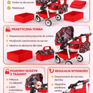 Wózek dla lalek Lily Model Ls-18 - obrazek 5