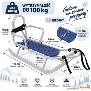 Sanki Piccolino - kolor srebrny - obrazek 4