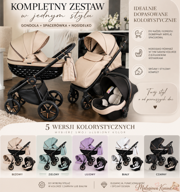 Wózek dziecięcy 3w1 Ring kolor Eco-03