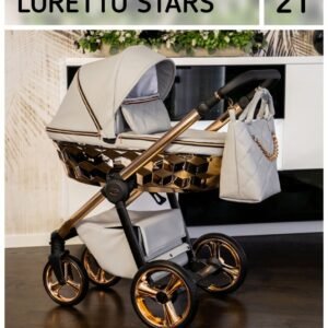 Wózek dziecięcy 3w1 Loretto Stars kolor-21 Jasny Szary - obrazek 3