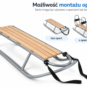 Sanki Piccolino dwuosobowe z oparciami i pasami bezpieczeństwa - obrazek 2
