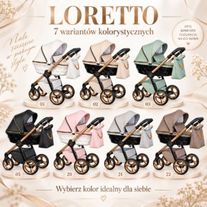 Wózek dziecięcy 3w1 Loretto kolor 20 - Pastelowy Róż - obrazek 8