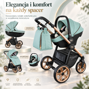 Wózek dziecięcy 3w1 Premium kolor Eco-03 - obrazek 4